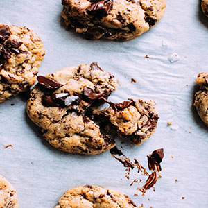 A classic chocolate chip cookie with a rich warm center.